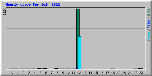 Hourly usage for July 2022
