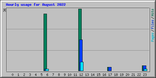 Hourly usage for August 2022